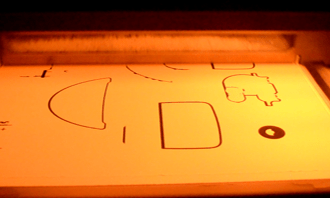 Vue d'une impression 3D SLS