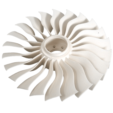 Maquette d'une turbine ou hélice blanche imprimée